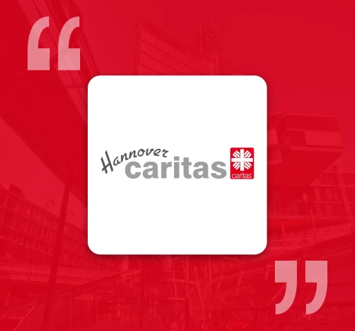 Hannover Caritas Logo with quotation marks