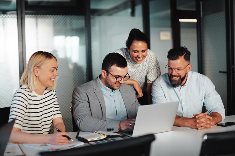 People working on a meeting