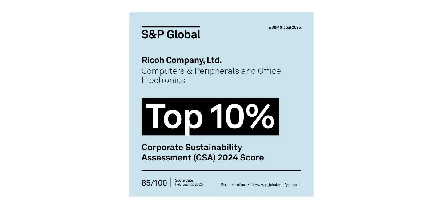 Ricoh selected as a member of the Sustainability Yearbook 2025 by S&P Global